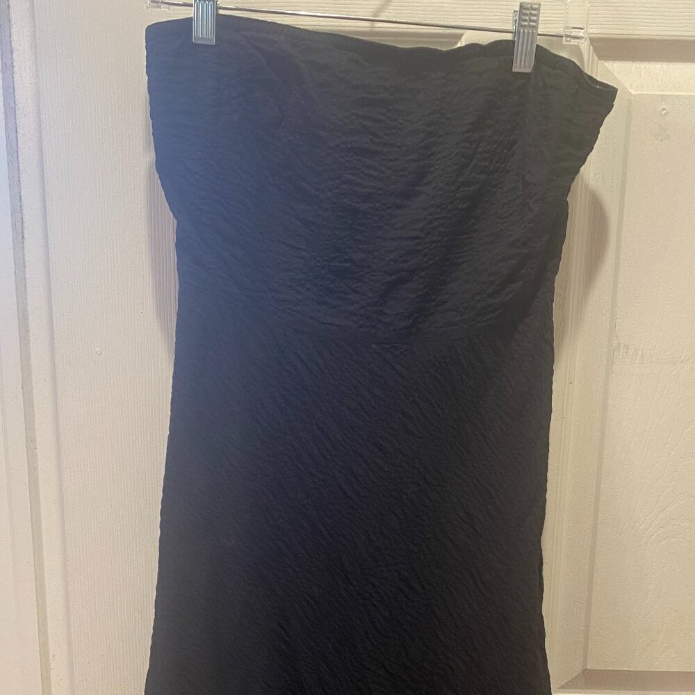 J. Crew Women's Black Textured Strapless Dress #392
